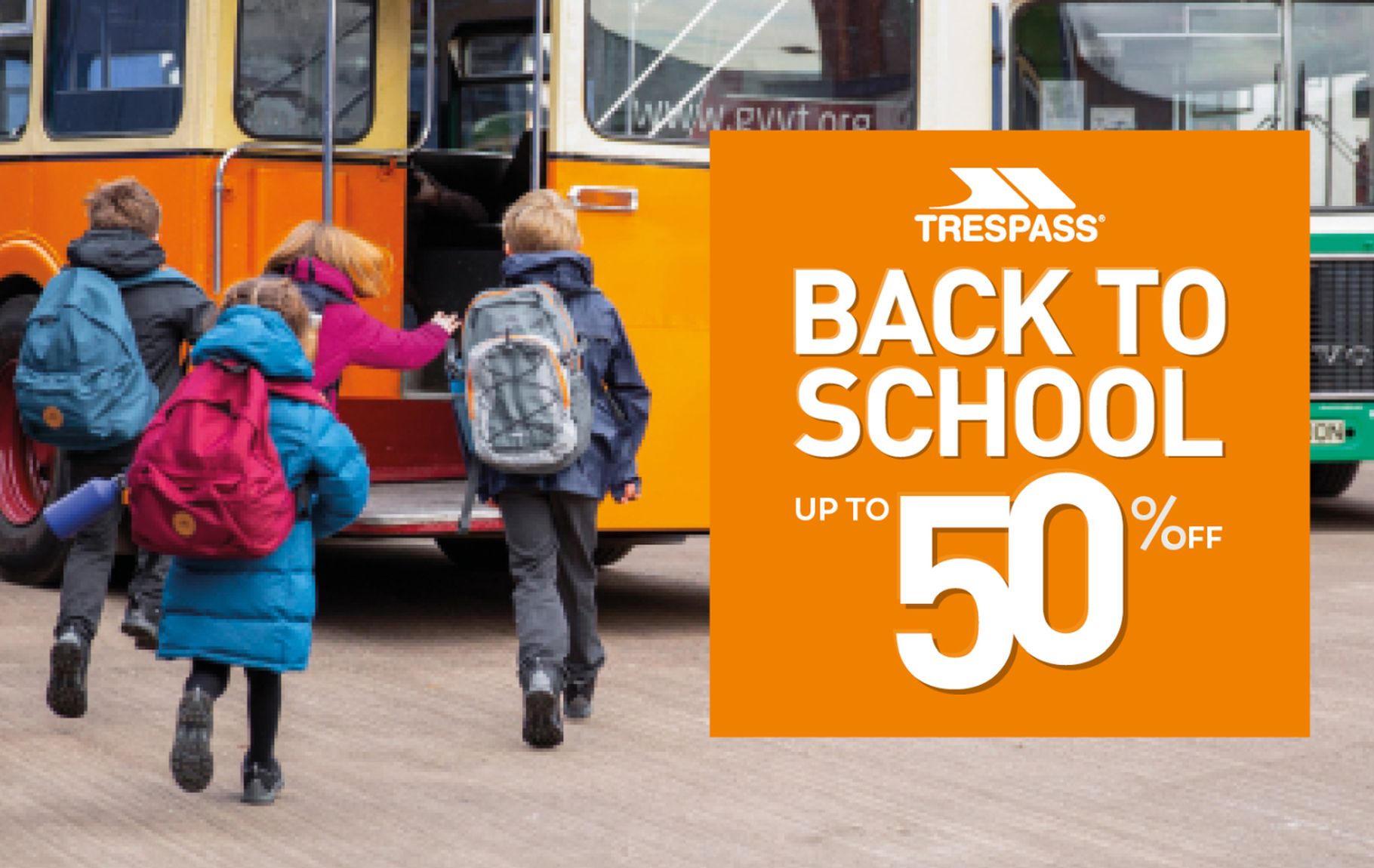 Trespass: Back to school 50% off!